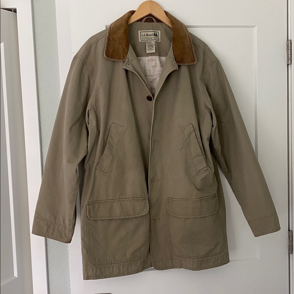 L.L. Bean Barn Coat with Suede Collar
